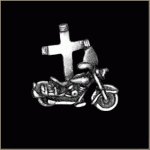 Motorcycle w/ Cross Pin